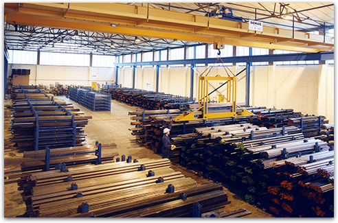 Close up of the factory machinery